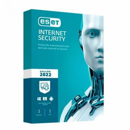 ESET Internet Security 3 PC's - 1 Ano